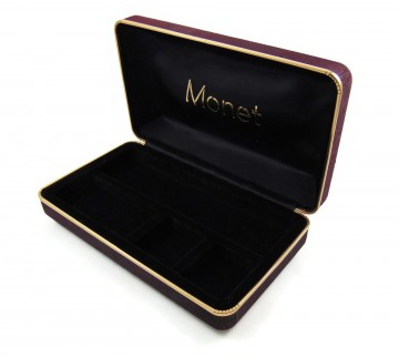 Monet unieke sieraden doos zwart fluweel 6