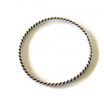Native fijne draai zilveren armband 3