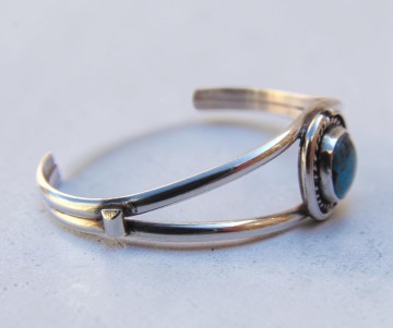 Navajo split band zilveren turquoise armband pr 2