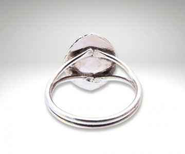 Navajo strak geometrisch ruit turquoise zilver ring cv