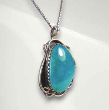 Navajo turquoise hanger ketting pr 2