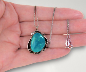 Navajo turquoise hanger ketting pr 3