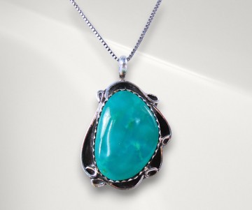 Navajo turquoise hanger ketting pr 4