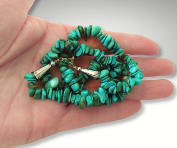 Navajo turquoise nugget ketting pr 2