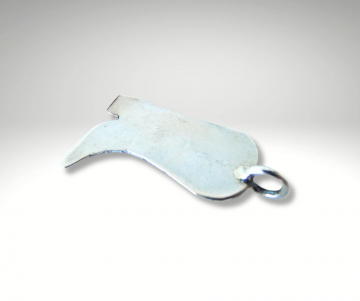 Navajo zilveren turquoise koraal inleg laars hanger pr