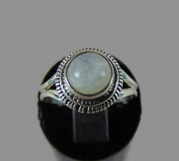 Nieuwe kleinere ronde touwwerk maansteen ring 2