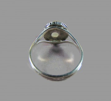 Nieuwe kleinere ronde touwwerk maansteen ring 5