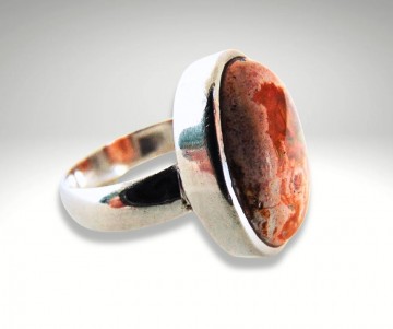 Nieuwe ovale zilver vuuropaal ring pr 1