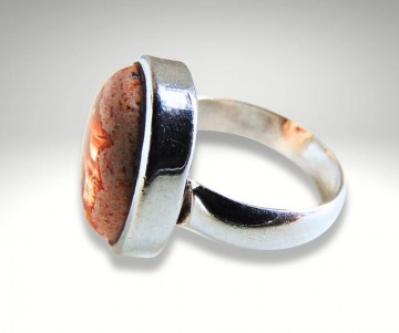 Nieuwe ovale zilver vuuropaal ring pr 2