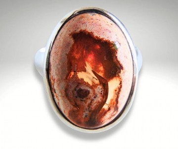 Nieuwe ovale zilver vuuropaal ring pr 3