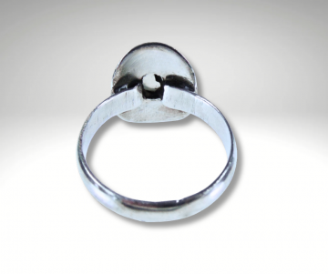Nieuwe zilveren ring ovaal maansteen pr 1