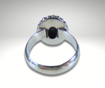 Nieuwe zilveren ring ovale lapis lazuli pr 3