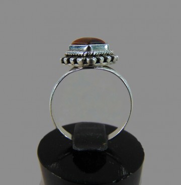 Nieuwe zilveren ring vierkante tijgeroog 4