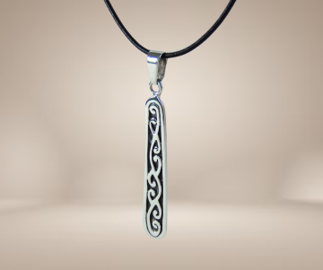 Paula lange sterling zilver overlay hanger beige achtergrond 5 3