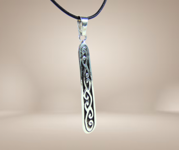 Paula lange sterling zilver overlay hanger beige achtergrond 5 4