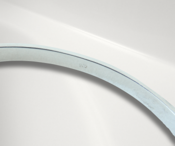 Platte zilveren slavenarmband pr