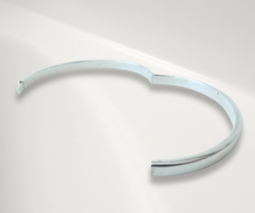 Platte zilveren slavenarmband pr 1