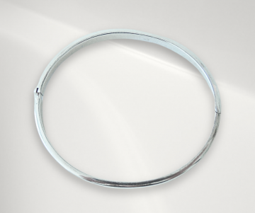 Platte zilveren slavenarmband pr 2