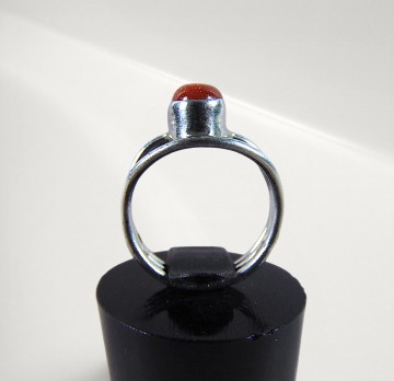 Pr nieuwe zilveren 3 band ring ovale goudsteen 1  3