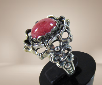 Set blachian bas 835 zilveren set roze steen beige achtergrond 6