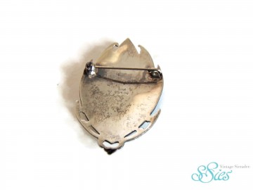 Siam broche blauw zilver 5