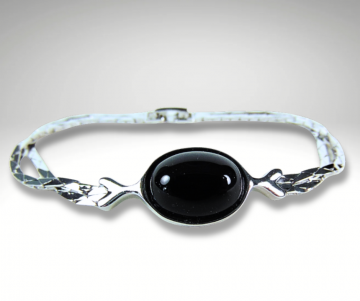 Teka theodor klotz modernistisch zilver schakelarmband onyx pr 1