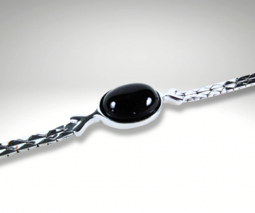 Teka theodor klotz modernistisch zilver schakelarmband onyx pr 2