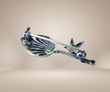 Timeless classics etruskisch replica takje met vogeltje zilver kristal beige achtergrond 4