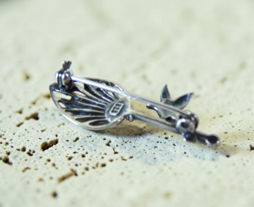 Timeless classics etruskisch replica takje met vogeltje zilver kristal pr steen 2