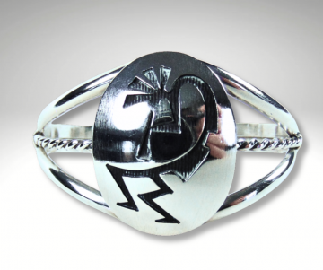 Tom sam native american zilveren overlay kokopelli armband pr 2