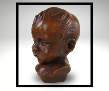 Vintage gebroeders van paridon kinder buste grijze overloop lijst 3