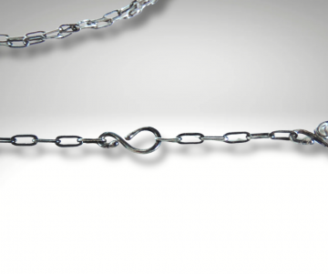Zilveren dubbele hart ketting parel pr