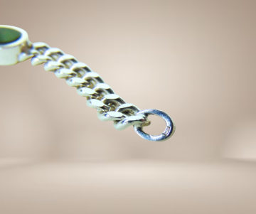 Zilveren gourmet schakel armband 3 groen agaat inleg beige achtergrond 2