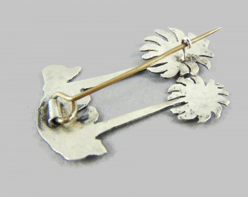 Zilveren palmbomen broche 4