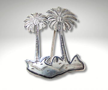Zilveren palmbomen broche pr