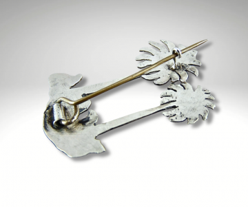 Zilveren palmbomen broche pr 2