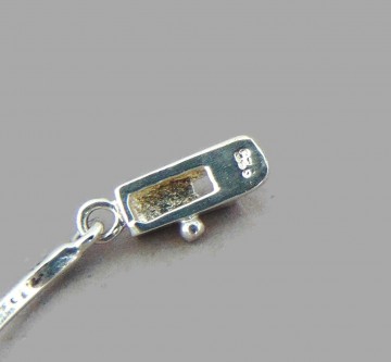 Zilveren staafjes schakel tennisarmband granaat 4