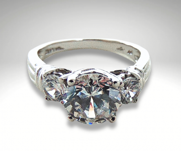 Zilveren zirkonia prinsessen ring pr 1
