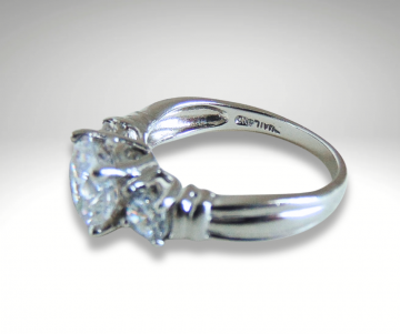 Zilveren zirkonia prinsessen ring pr