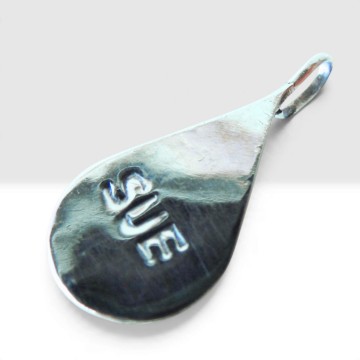 Zuni zilver multi stone inleg druppel hanger pr