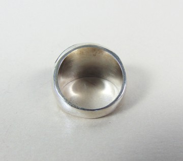 Zware dikke zilveren dome ring mexico inlay multi  8