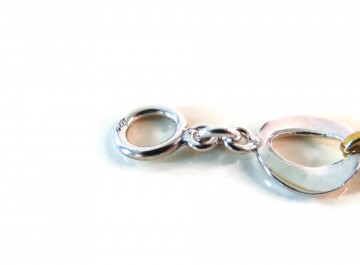 Zware zilver en verguld zilveren sckakelarmband grote ogen toggle 4